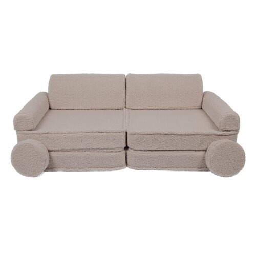 Large modular sofa bed - Bearly premium class, light gray