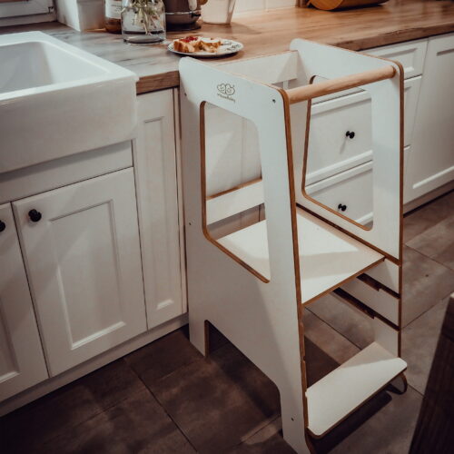 MeowBaby® Plywood õppetorn Scandi - valge