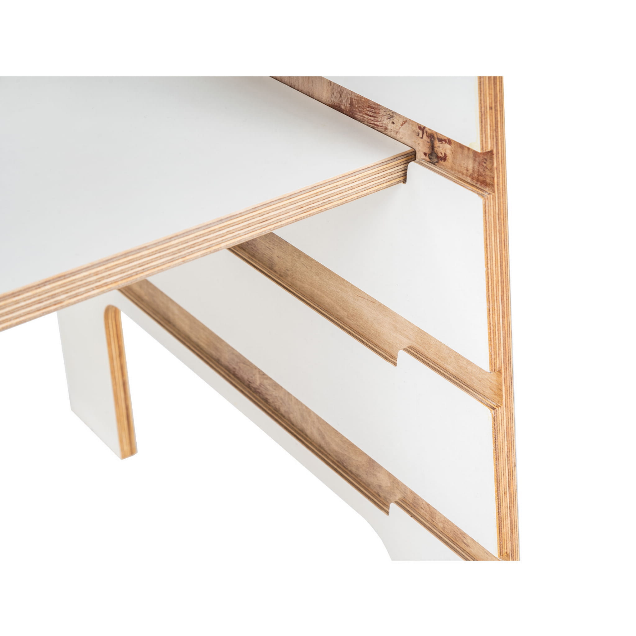 MeowBaby® Plywood õppetorn Scandi - valge - Pilt 2