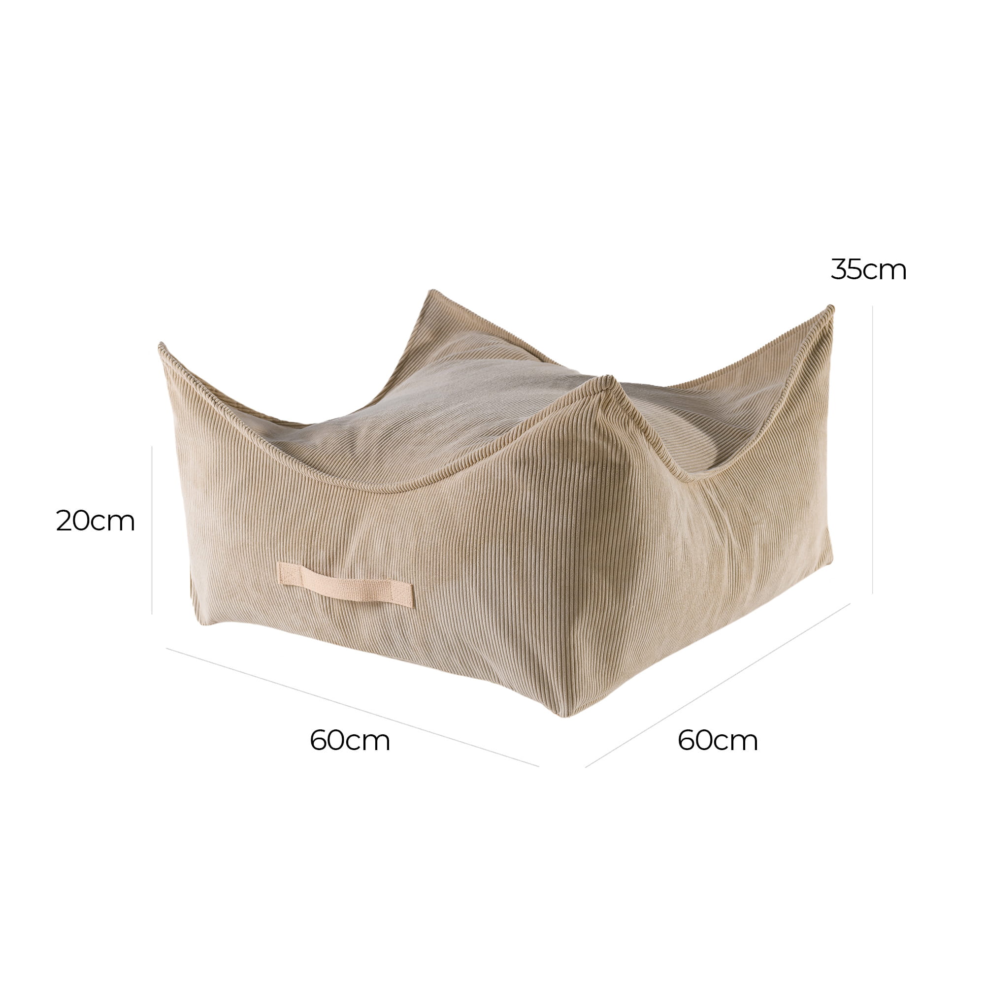 MeowBaby® ruudukujuline velvetist lastetumba - liiv - Pilt 2