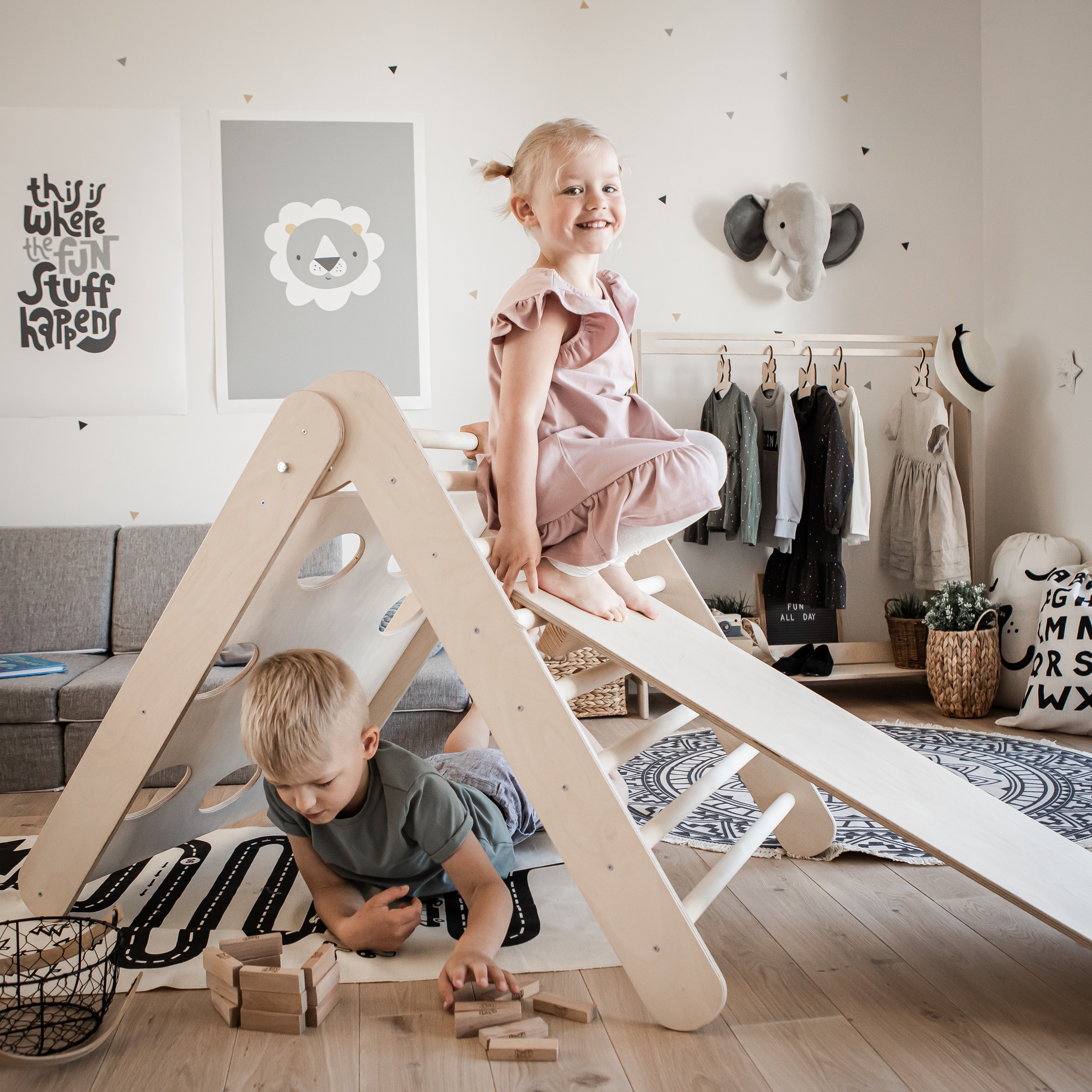 2-ühes Montessori ronimiskolmnurk kaldteega - Pilt 6