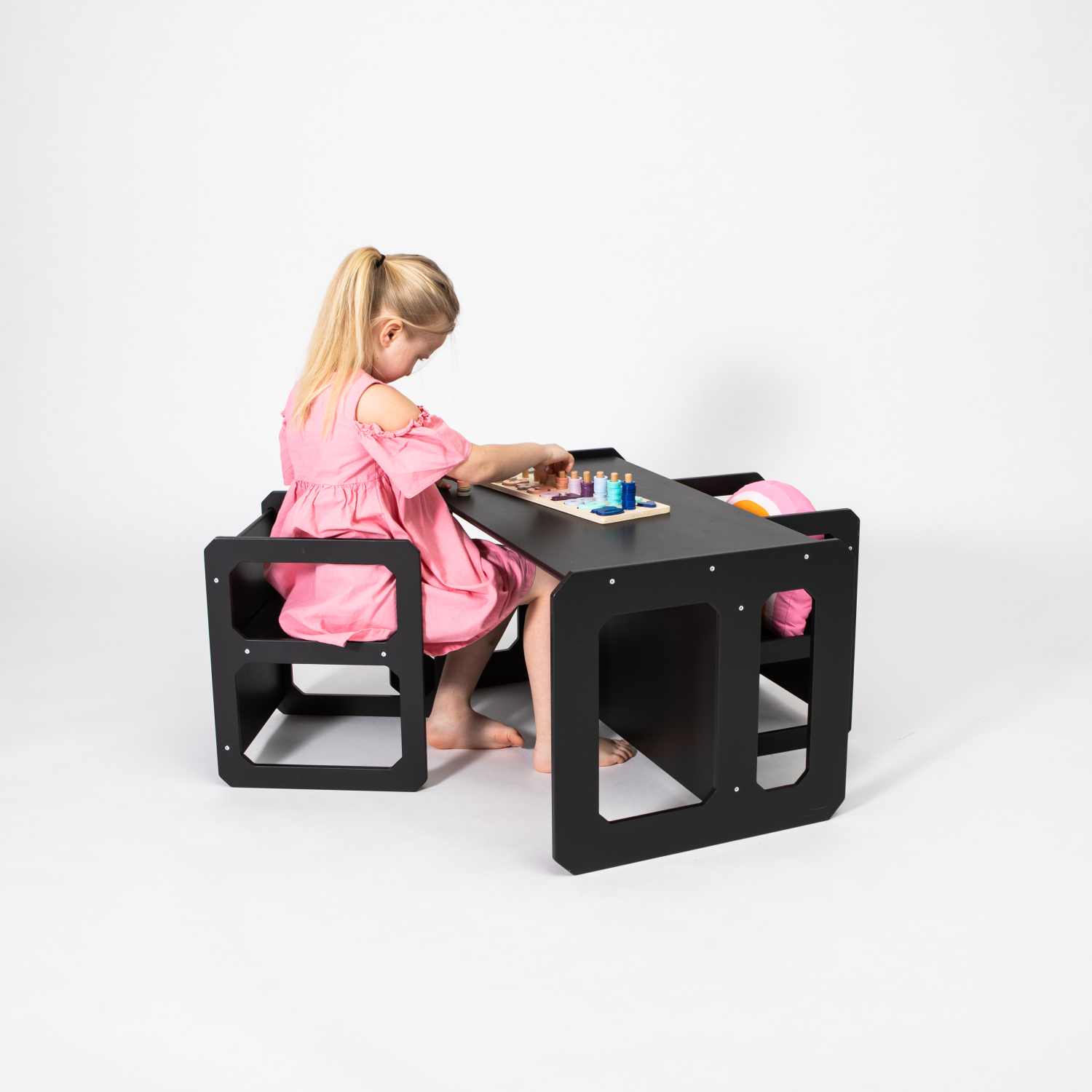 Montessori Weaning laud ja tool komplekt - 2 tooliga - Pilt 6
