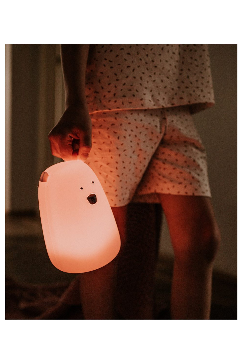 Suur karukujuline silikoonlamp puldiga - roosa - Pilt 6