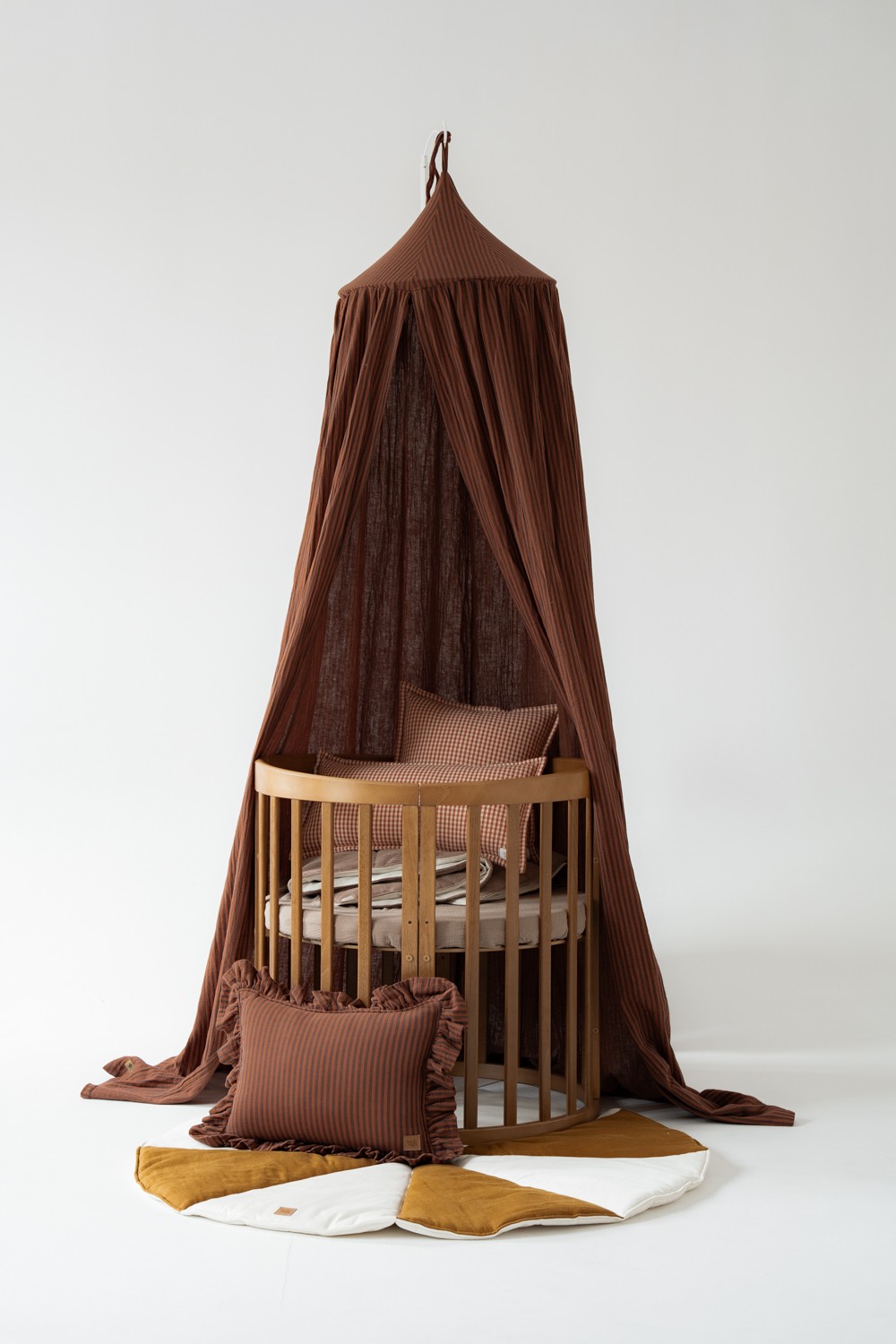 Cotton canopy - brown stripes - Image 4