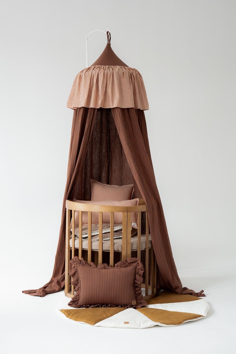 Cotton canopy - brown stripes - Image 3