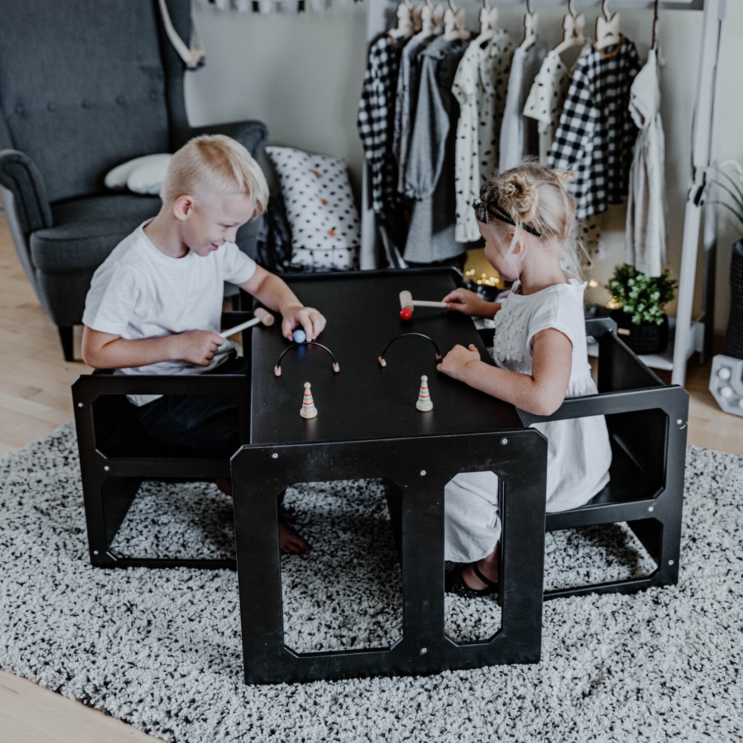 Montessori Weaning laud ja tool komplekt - 2 tooliga - Pilt 9