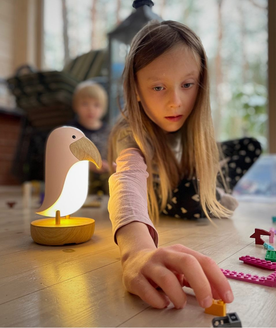 Kõlariga lamp - roosa lind - Pilt 3