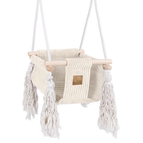 Indoor baby swing, square - ecru