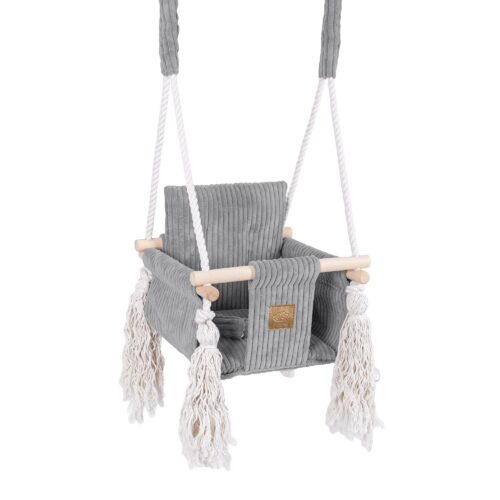 Indoor baby swing, square - gray