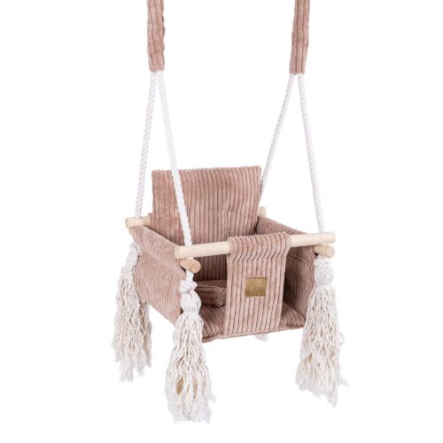 Indoor baby swing, square - powder pink
