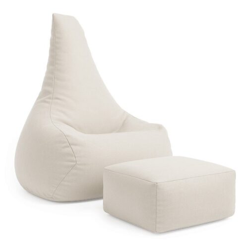 Tearo: Beanbag chair and footrest for little ones - beige
