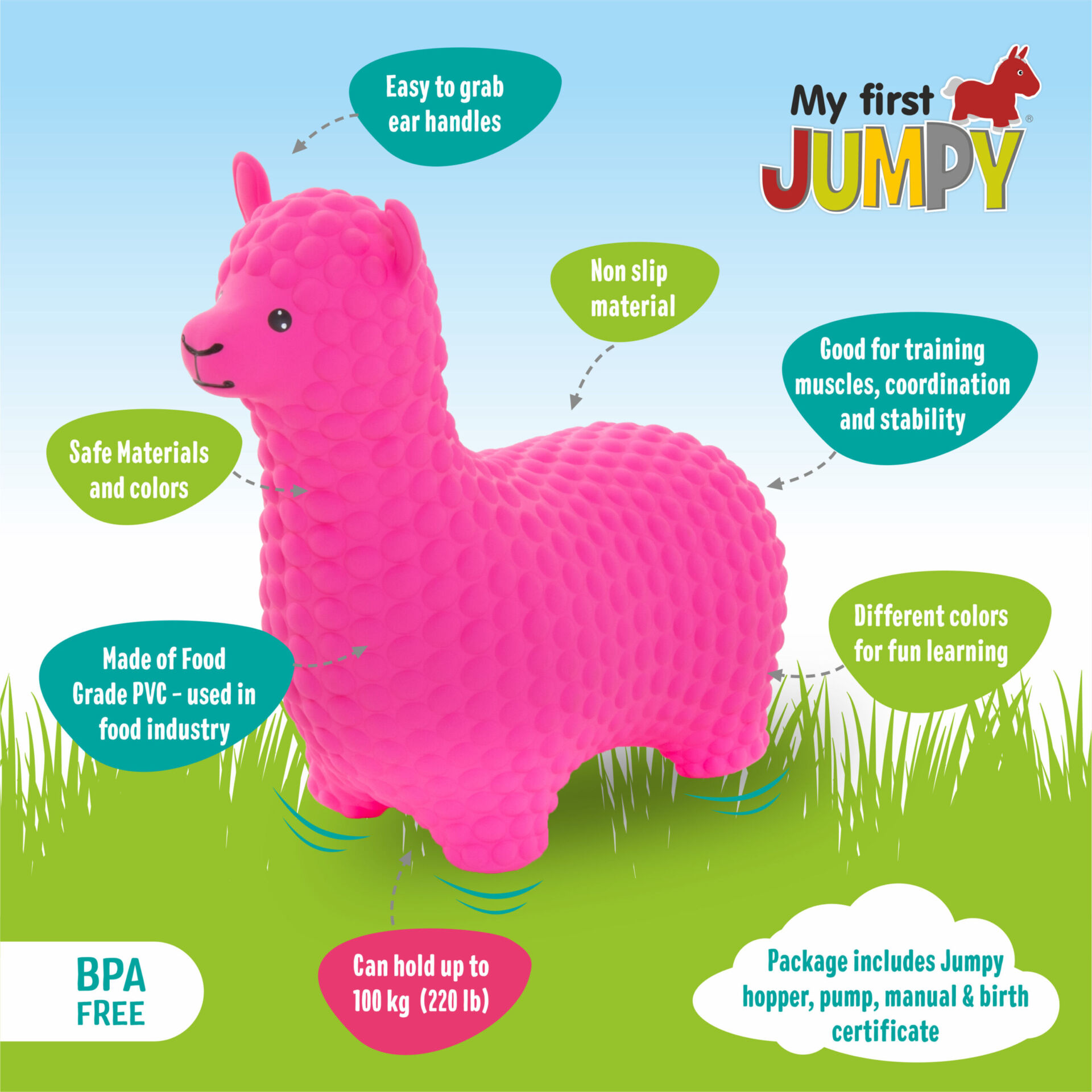 Minu esimene JUMPY - roosa alpaka - Pilt 4