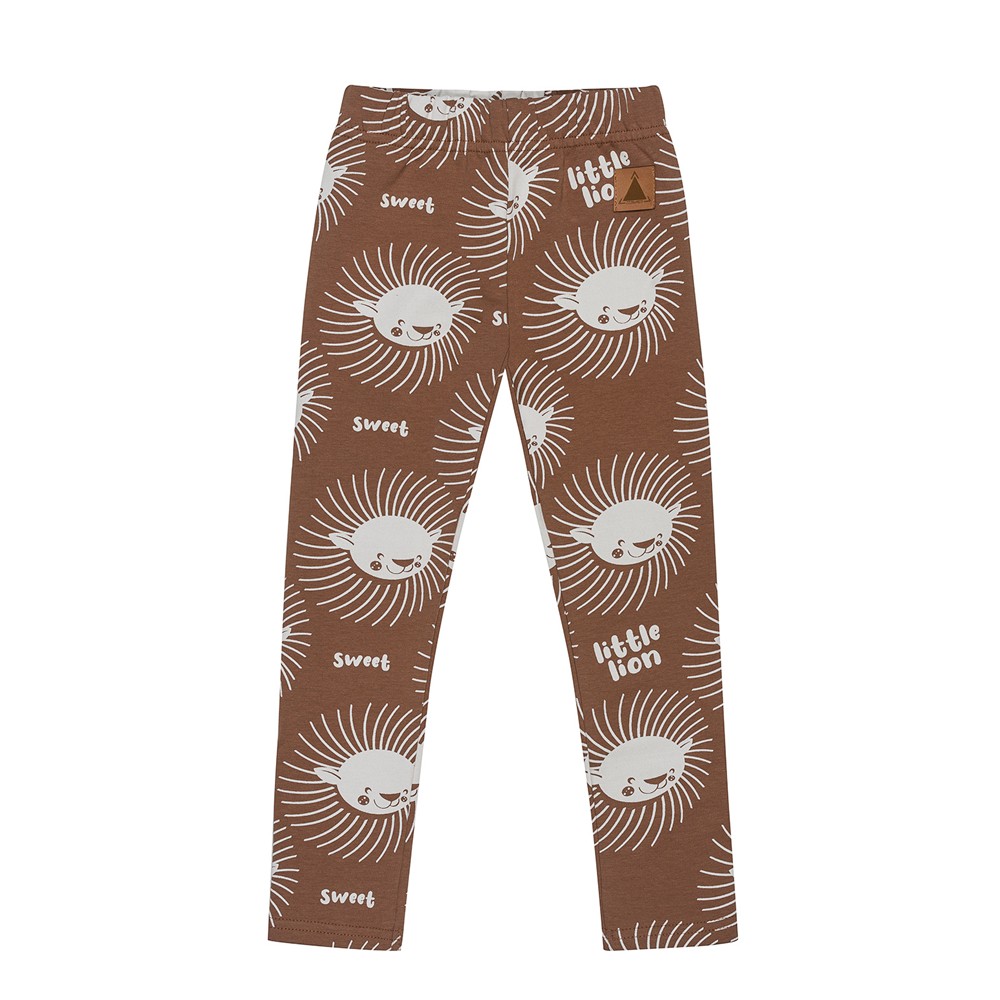 Children's leggings - cinnamon-colored lions