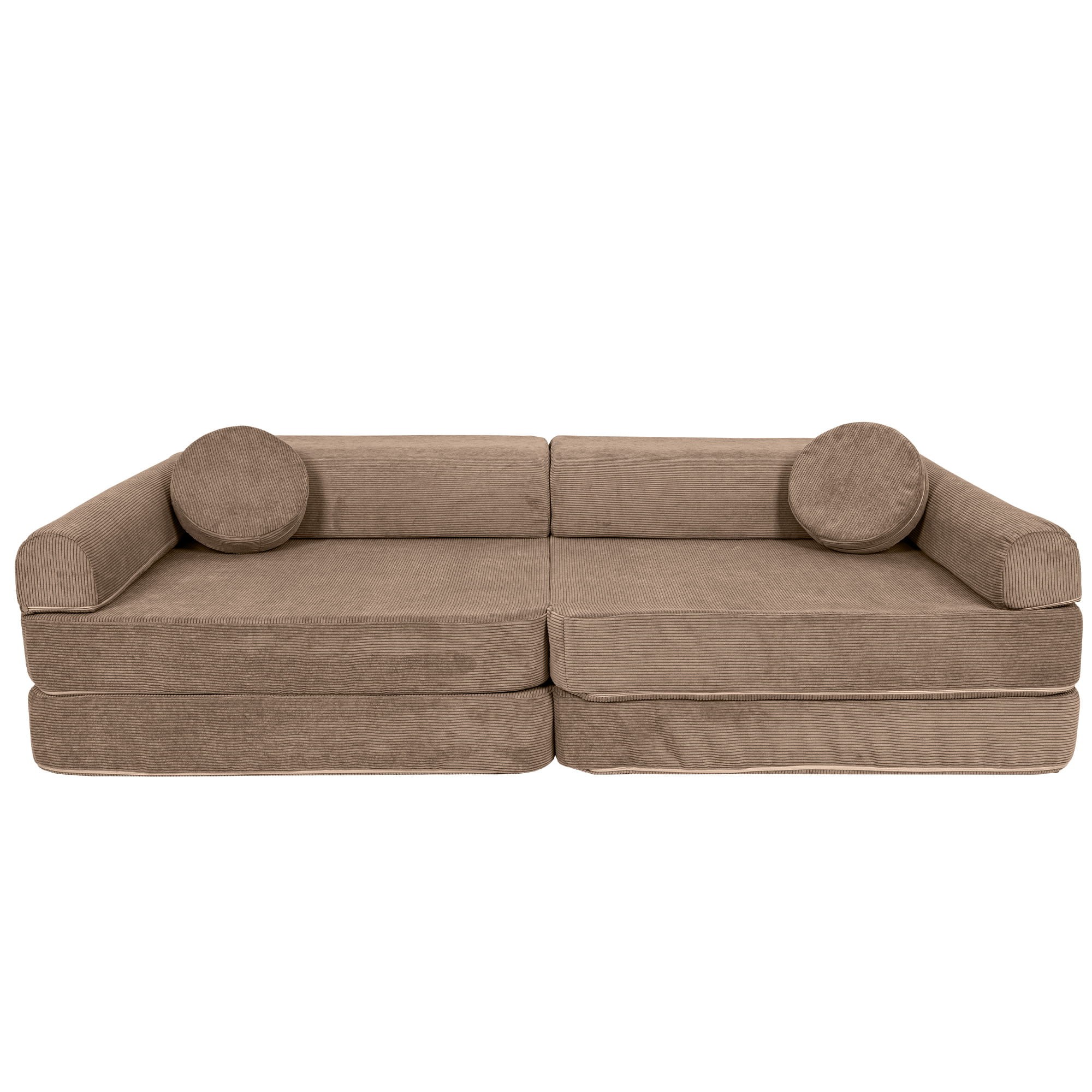 Large Modular Sofa - Slimcord Ribbed Velvet, Brown - Image 8
