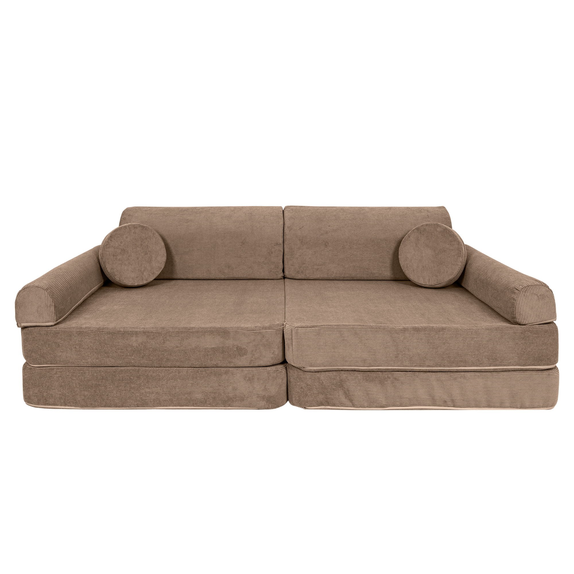 Large Modular Sofa - Slimcord Ribbed Velvet, Brown