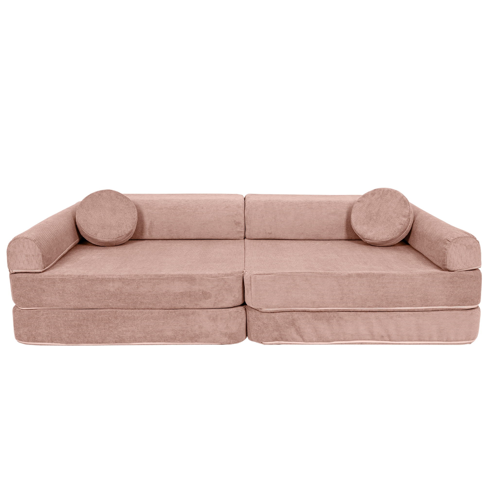 Large Modular Sofa - Slimcord Ribbed Velvet, Pink - Image 2