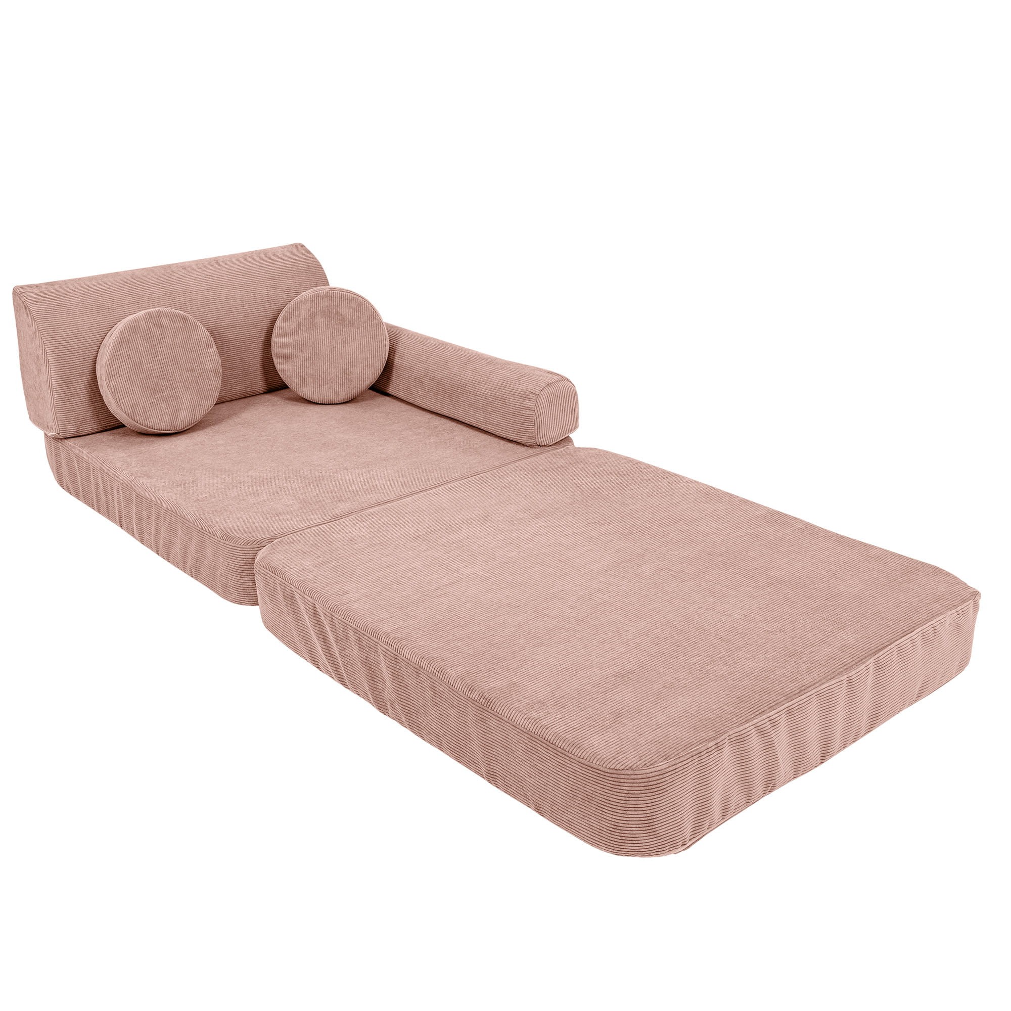Large Modular Sofa - Slimcord Ribbed Velvet, Pink - Image 5