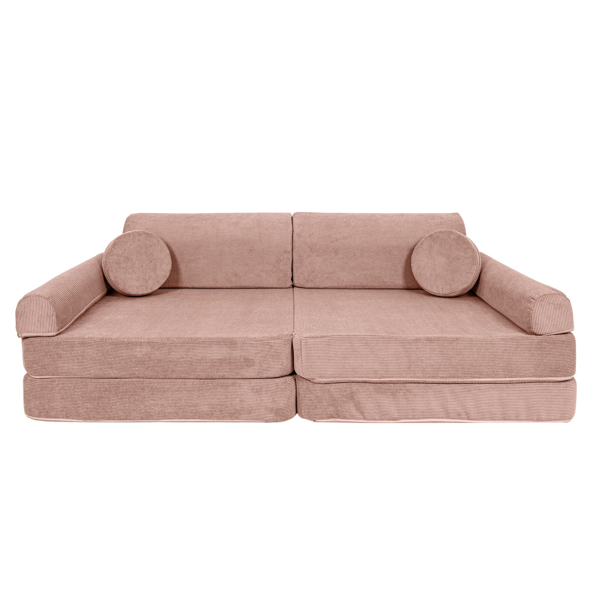 Large Modular Sofa - Slimcord Ribbed Velvet, Pink - Image 8