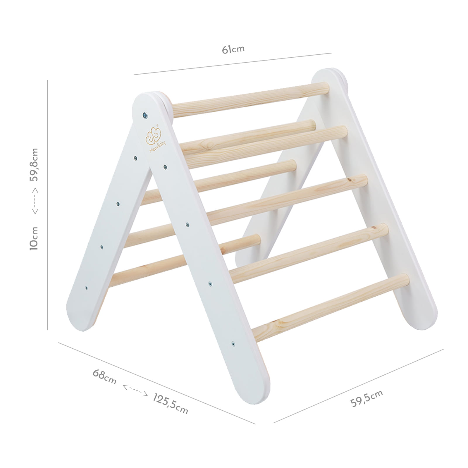 Pikleri Wooden Climbing Ladder - White - Image 7