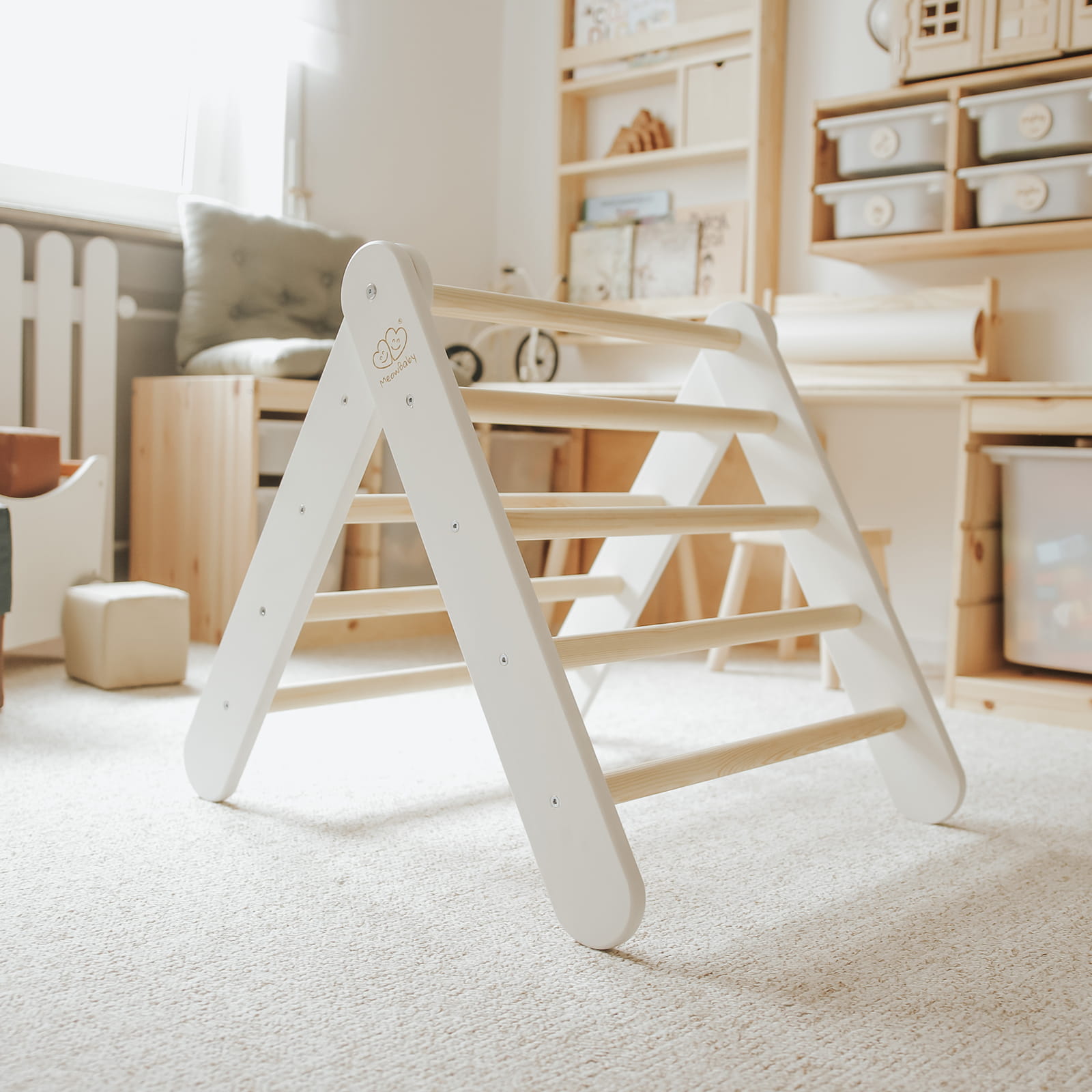 Pikleri Wooden Climbing Ladder - White - Image 10
