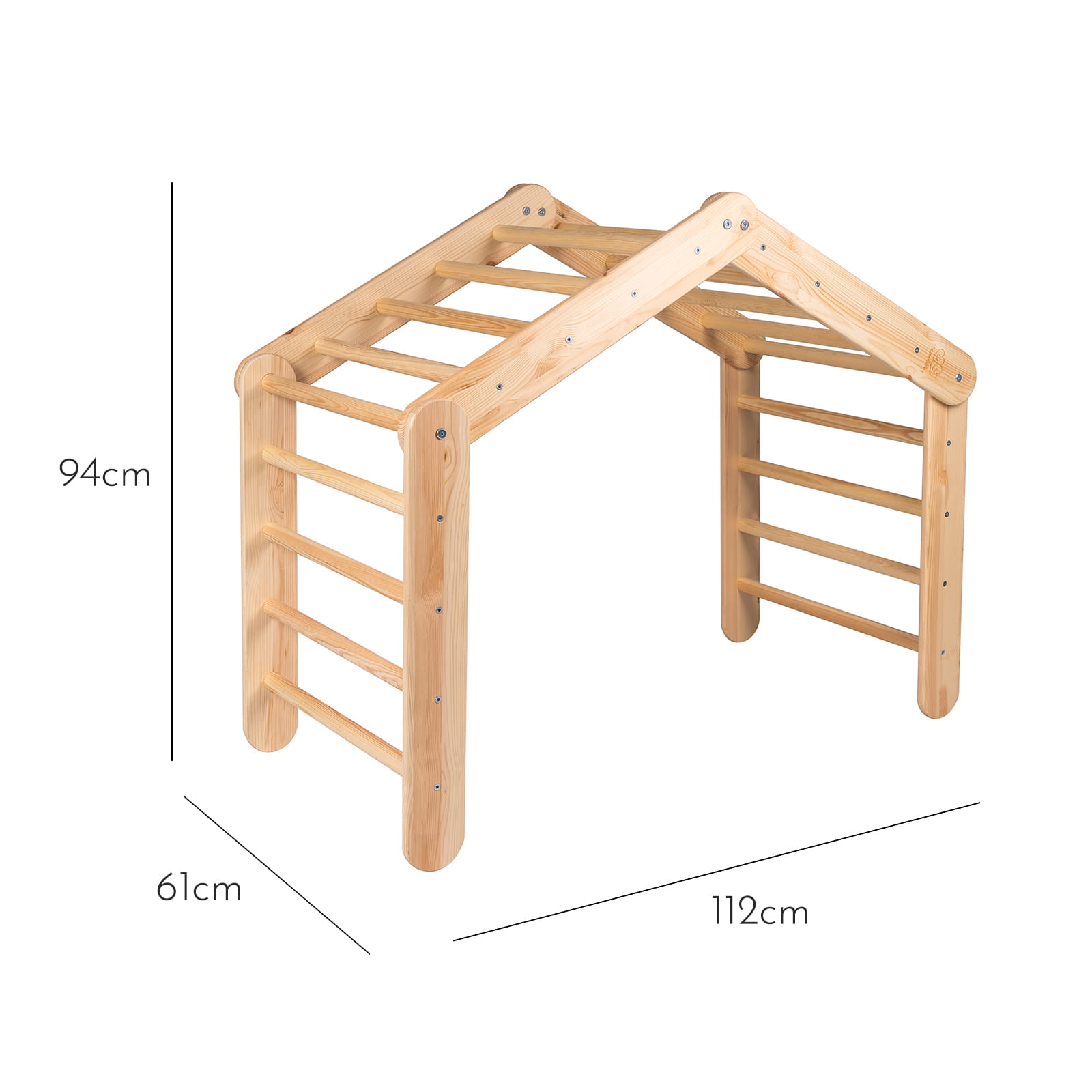 A large playhouse made of natural wood with a blue-gray finish - Image 7