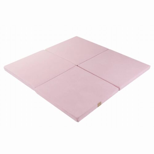 Mängumatt lastele - kandiline heleroosa samet