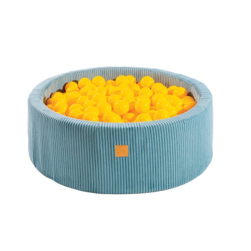 Ümmargune pallimeri 200 kollane palli, 90x30 cm - Aesthetic türkiis