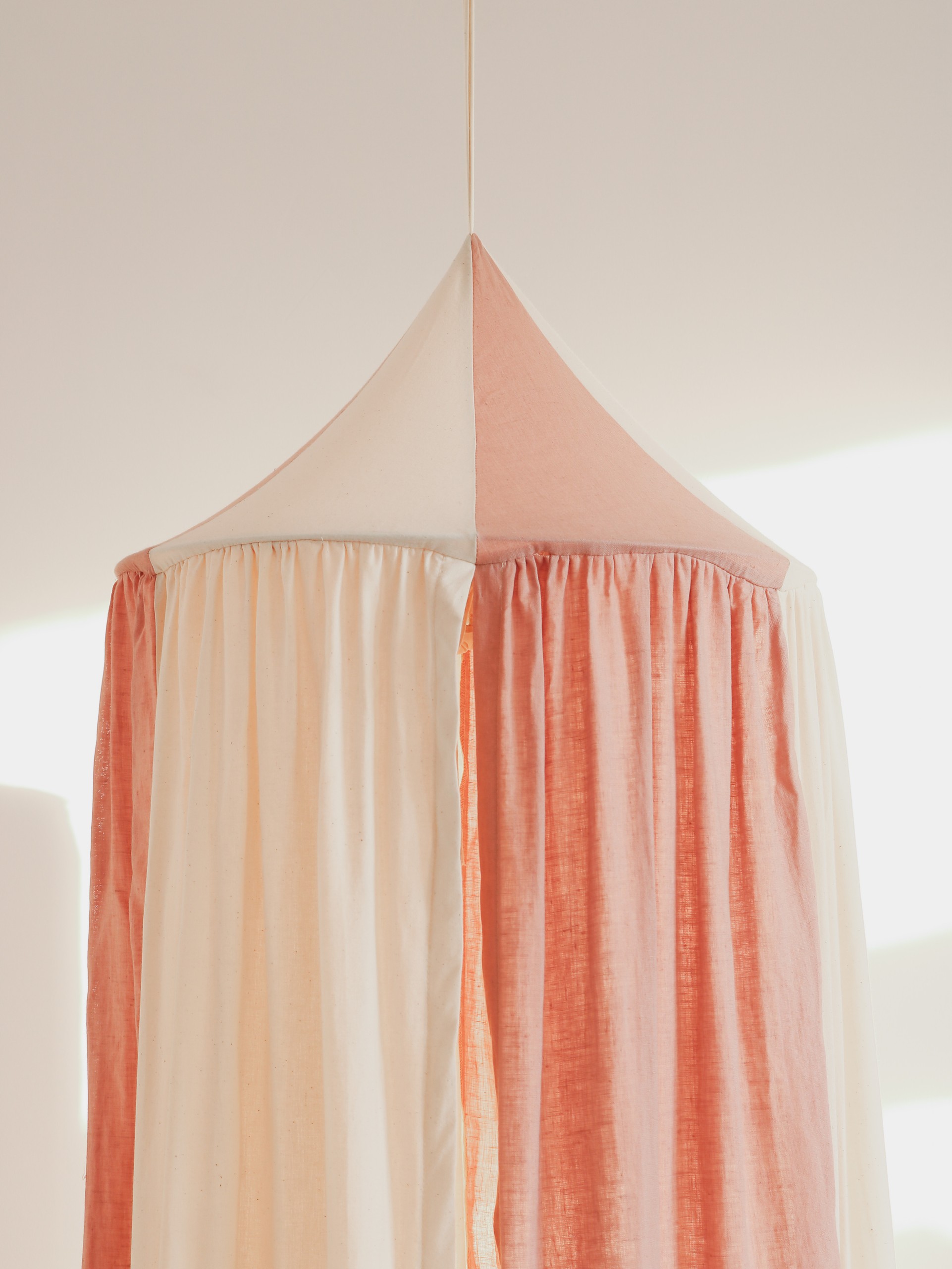 Canopy made of organic cotton and linen - powder pink - Image 3