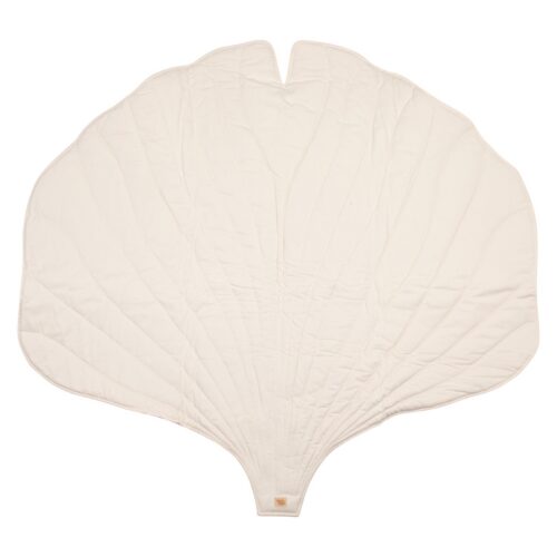 Organic cotton and velvet maple leaf play mat - cream