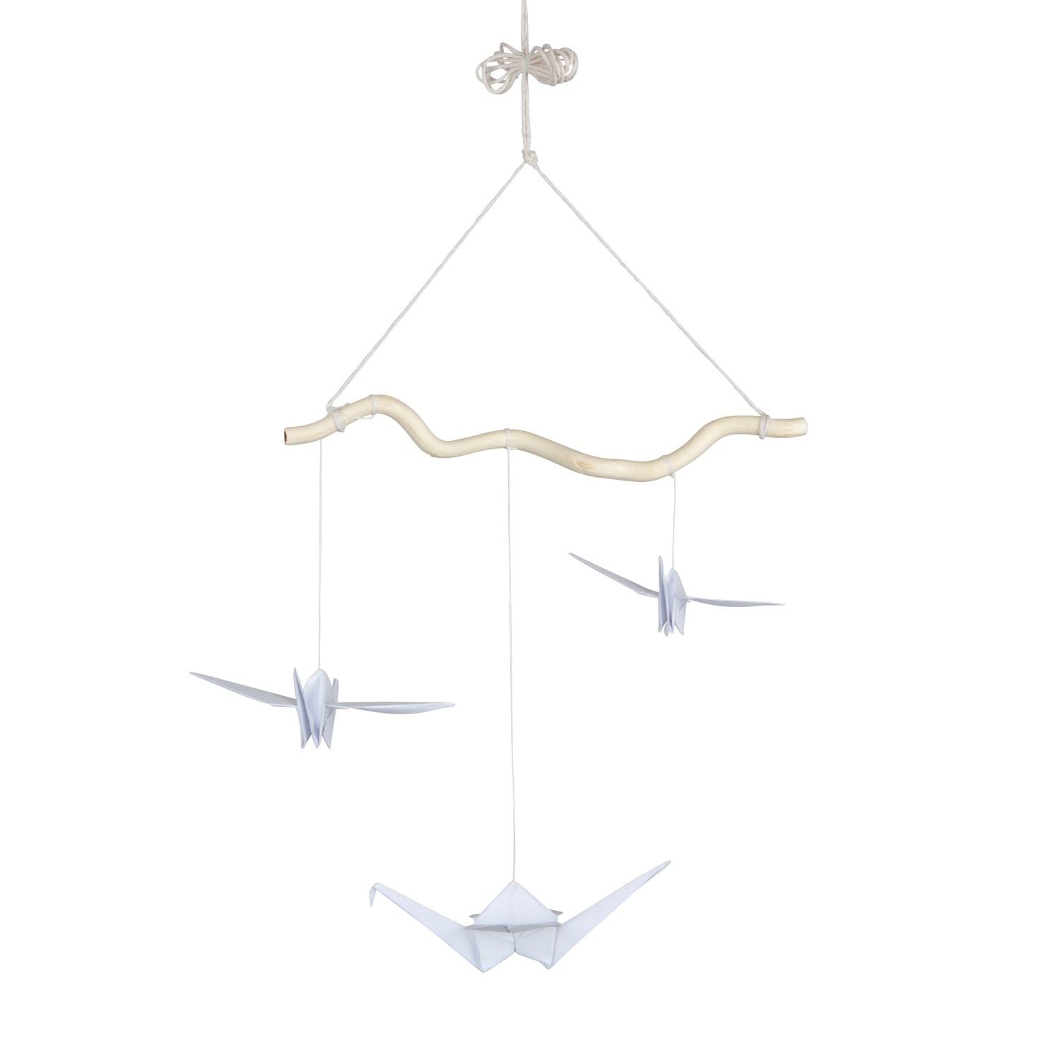 Origami-stiilis beebivoodi karussell - valge - Pilt 2