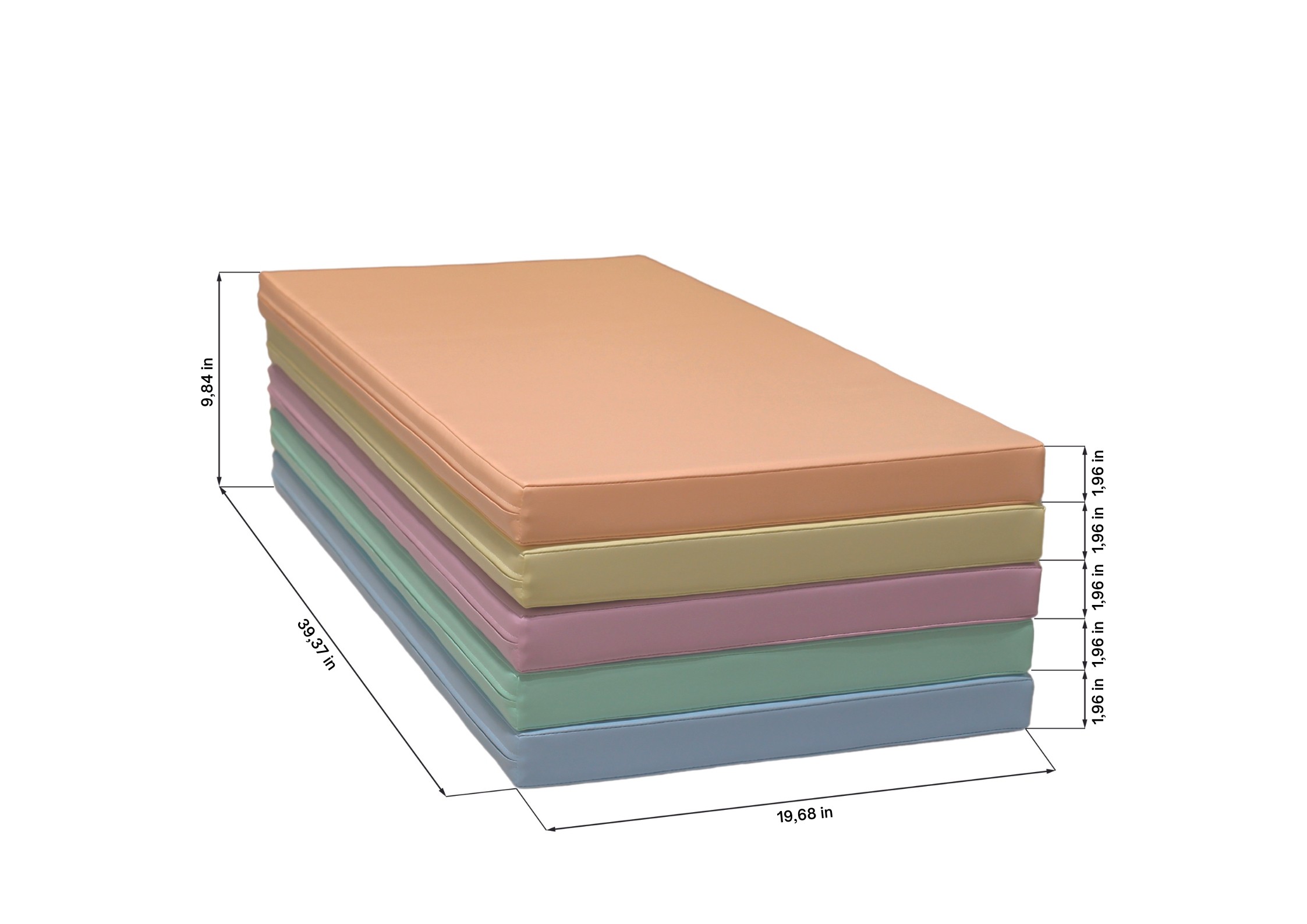 5-osaline turva- ja mugavusmattide komplekt - pastell - Pilt 4