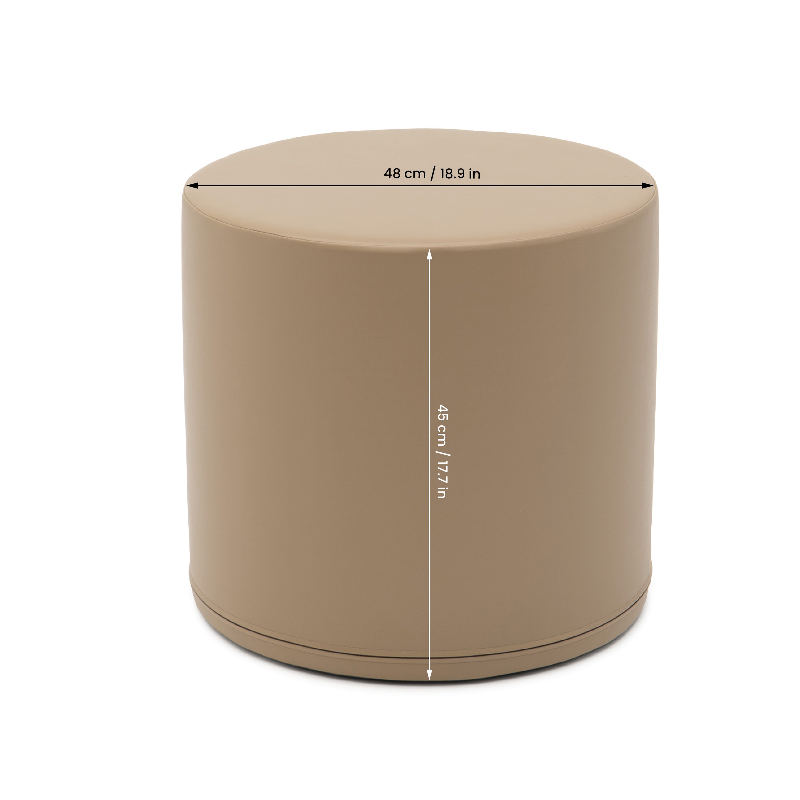 Large cylindrical play ball - beige - Image 2