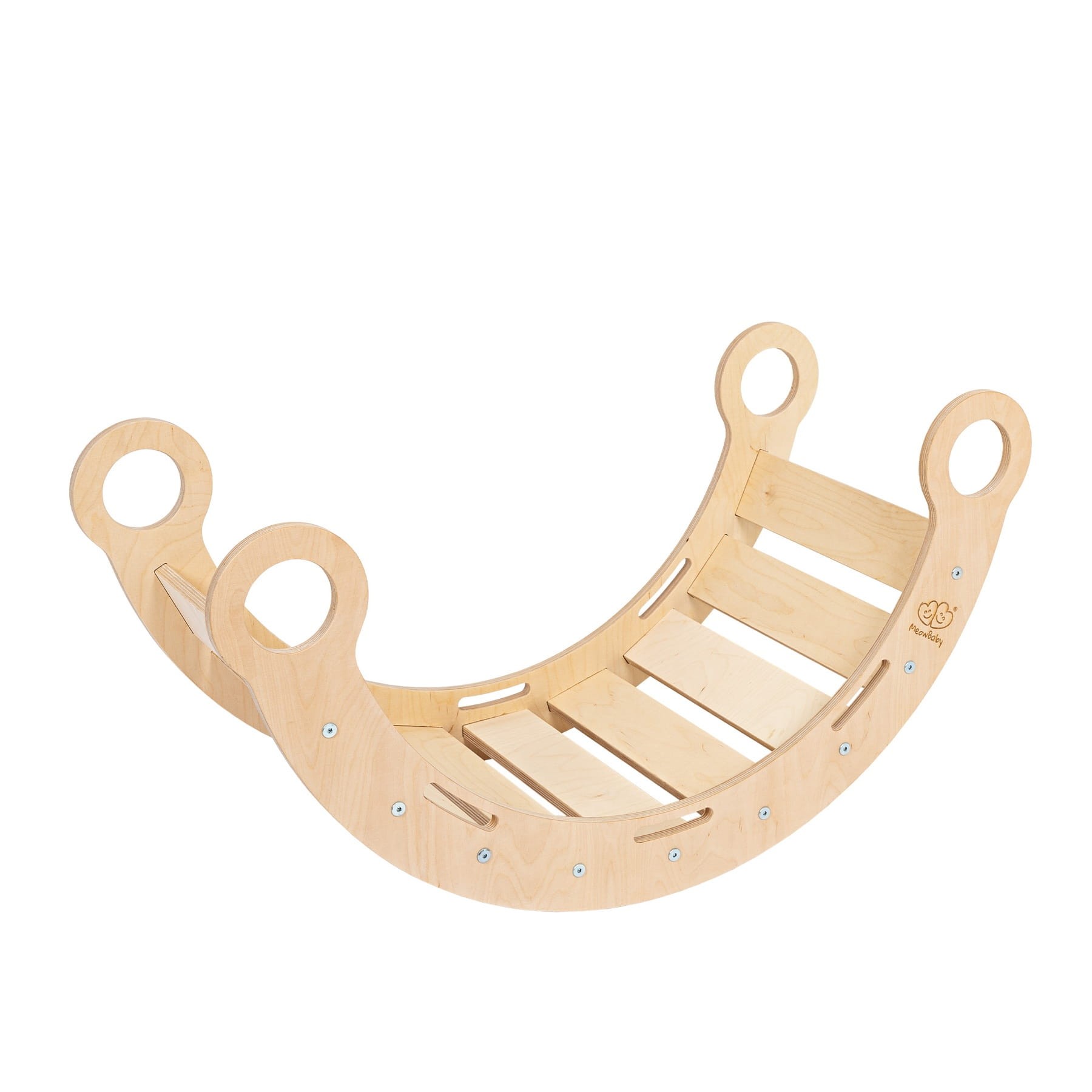 Snug Baby Swing - Natural with a Beige Cushion - Image 7