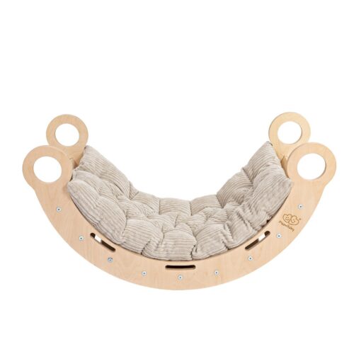 Snug Baby Swing - Natural with a Beige Cushion