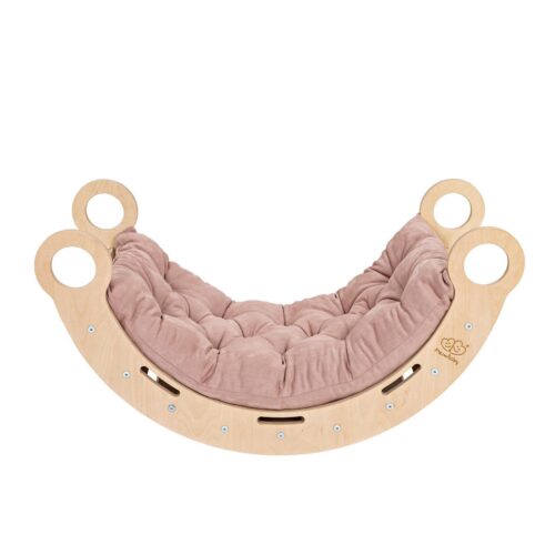 Snug Baby Swing - Natural with a Pink Pillow