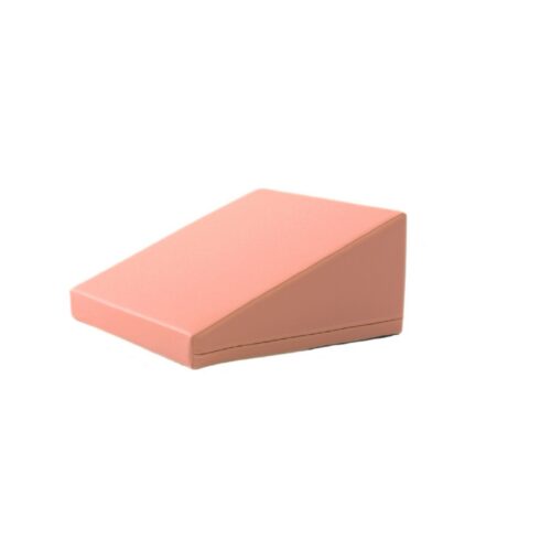 Soft, wedge-shaped play module - salmon