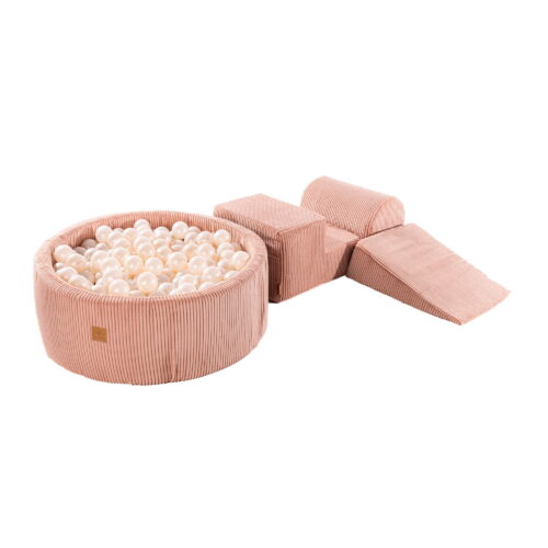 MeowBaby® Play Set with Ball Pit - Pink and Pearl White