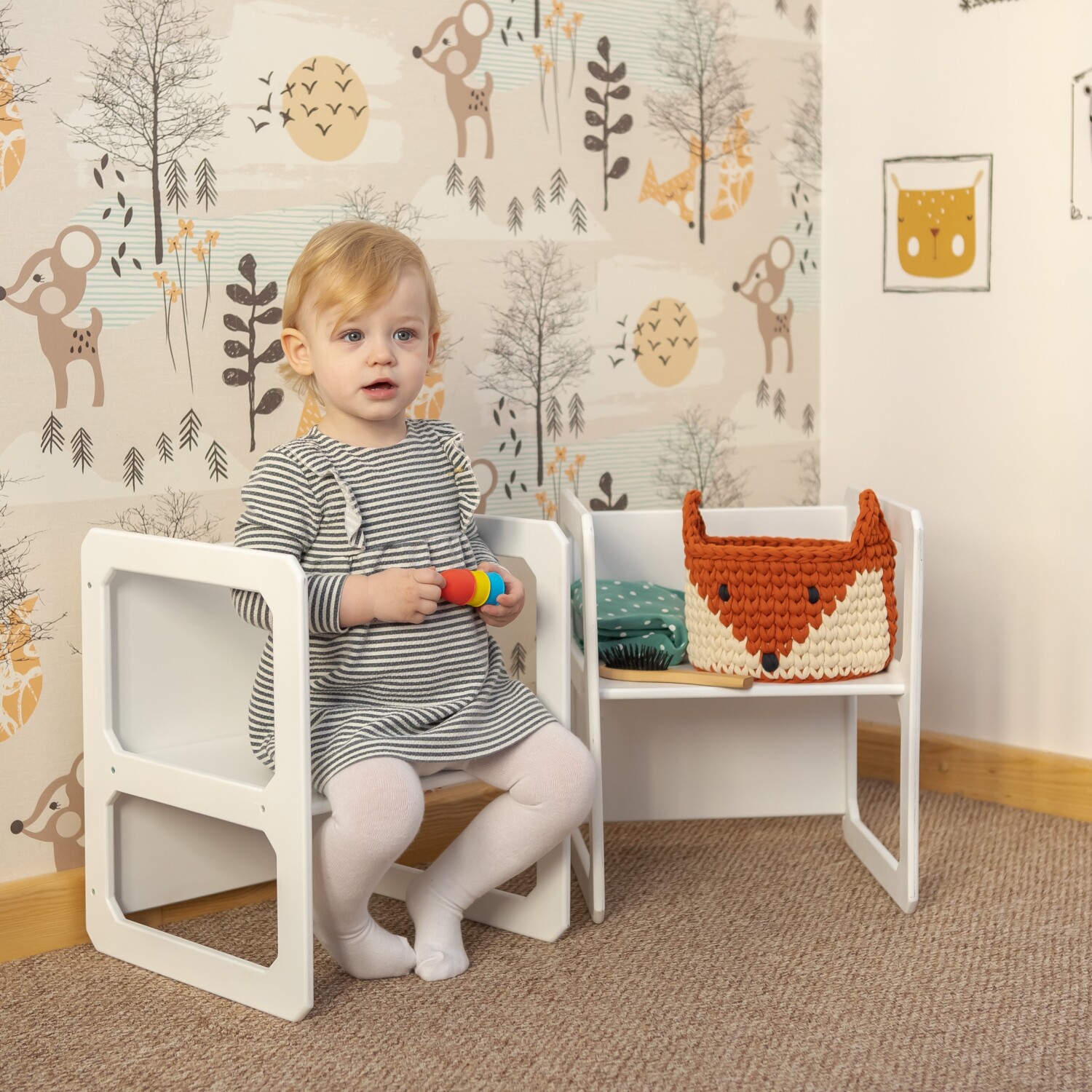 Montessori Weaning laud ja tool komplekt - 2 tooliga - Pilt 8