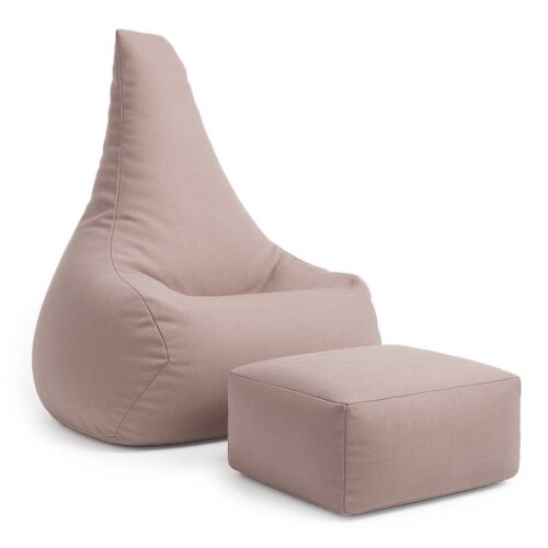 Tearo: Beanbag chair and footrest for little ones - light pink