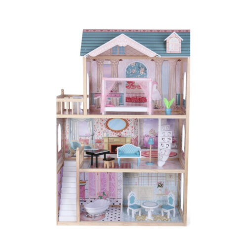 Emily Wooden Dollhouse with LED Lights