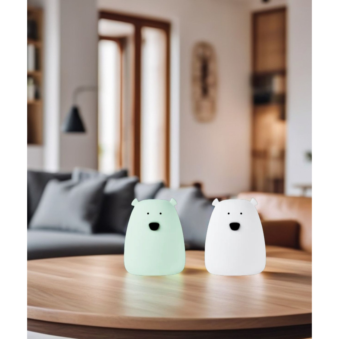 2 mini karulambi komplekt - valge ja arktiline roheline - Pilt 4