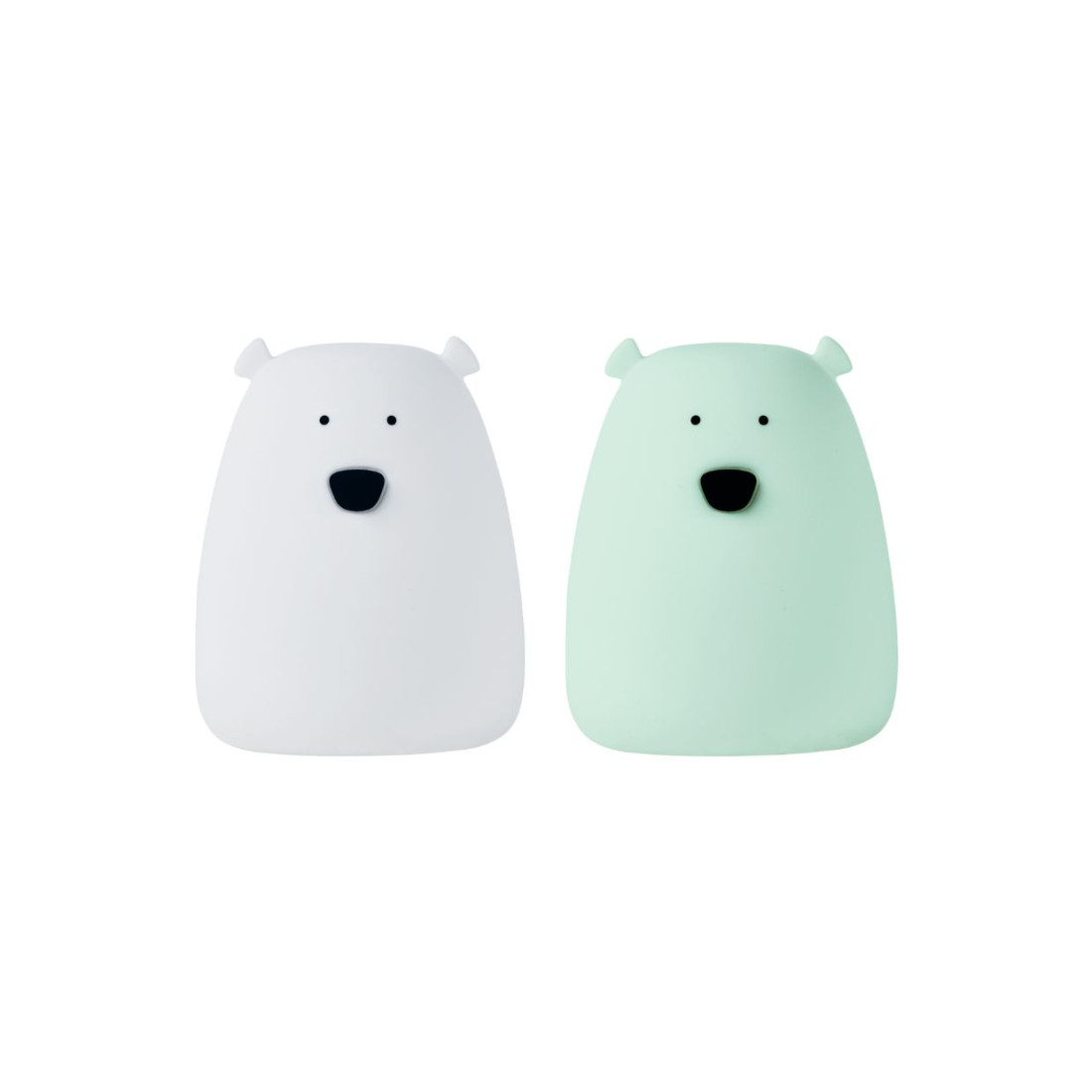 2 mini karulambi komplekt - valge ja arktiline roheline