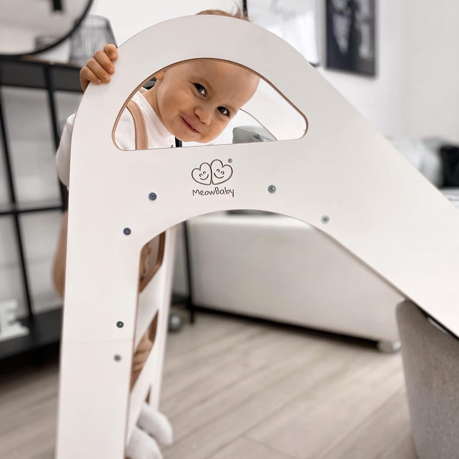 Puidust Scandi siseruumide liumägi lastele 87x46 cm - Pilt 12