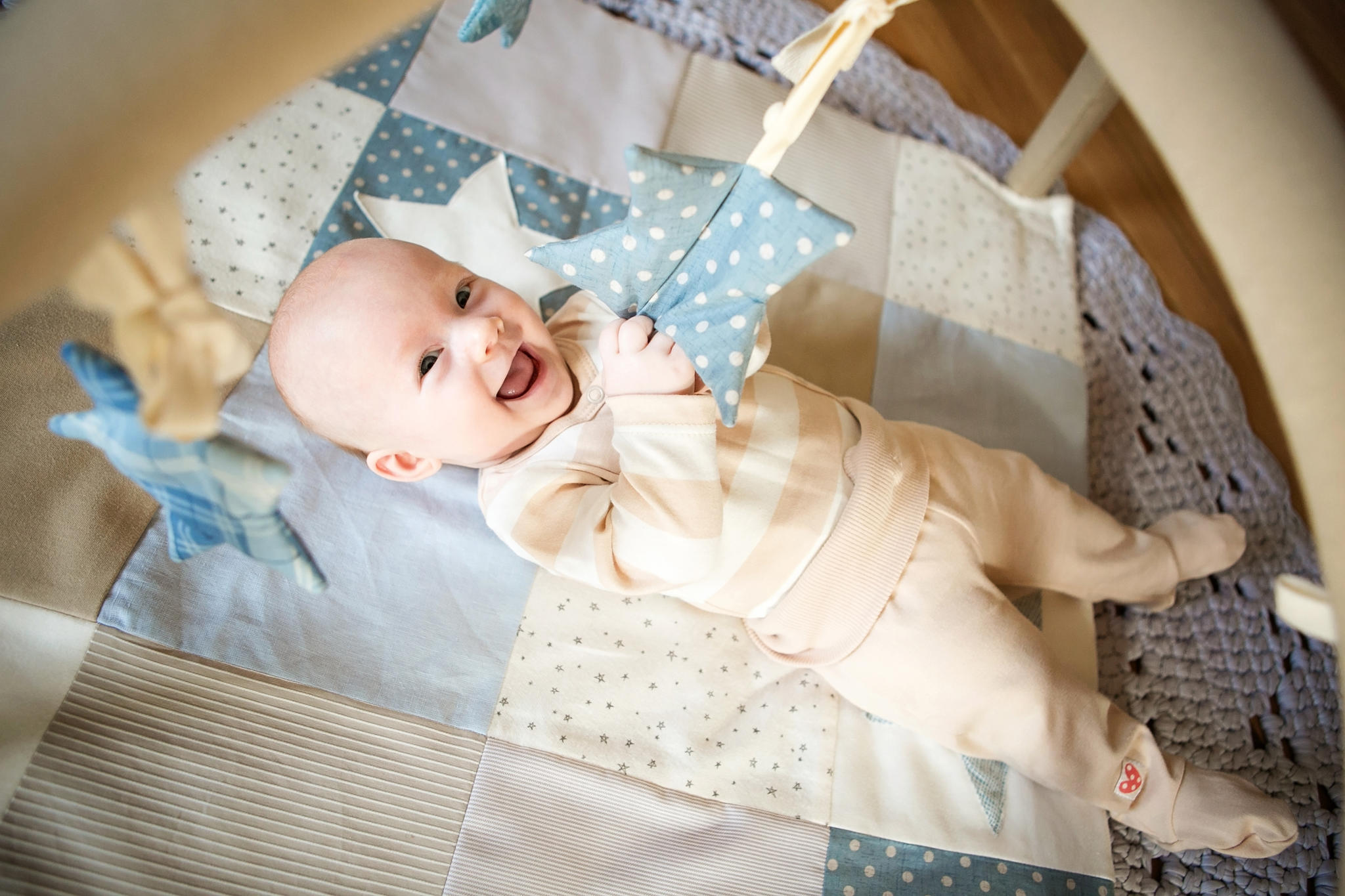Small Baby Activity Mat, 80x80 cm - Blue - Image 8