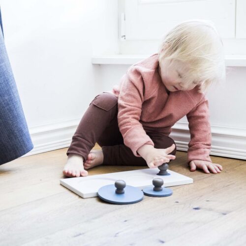 Solid Wood Montessori Shape Puzzle - Circles of Various Sizes