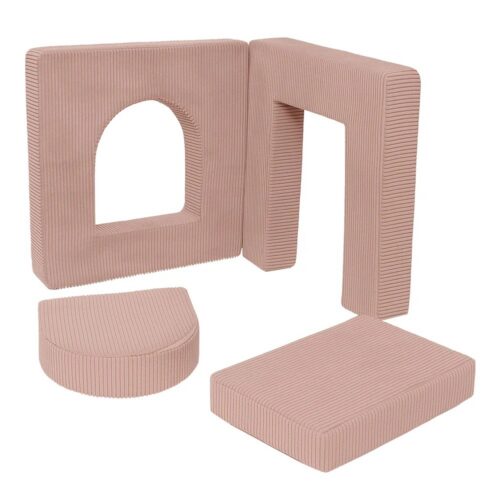 Stylish 4-piece soft play set for toddlers - Pink