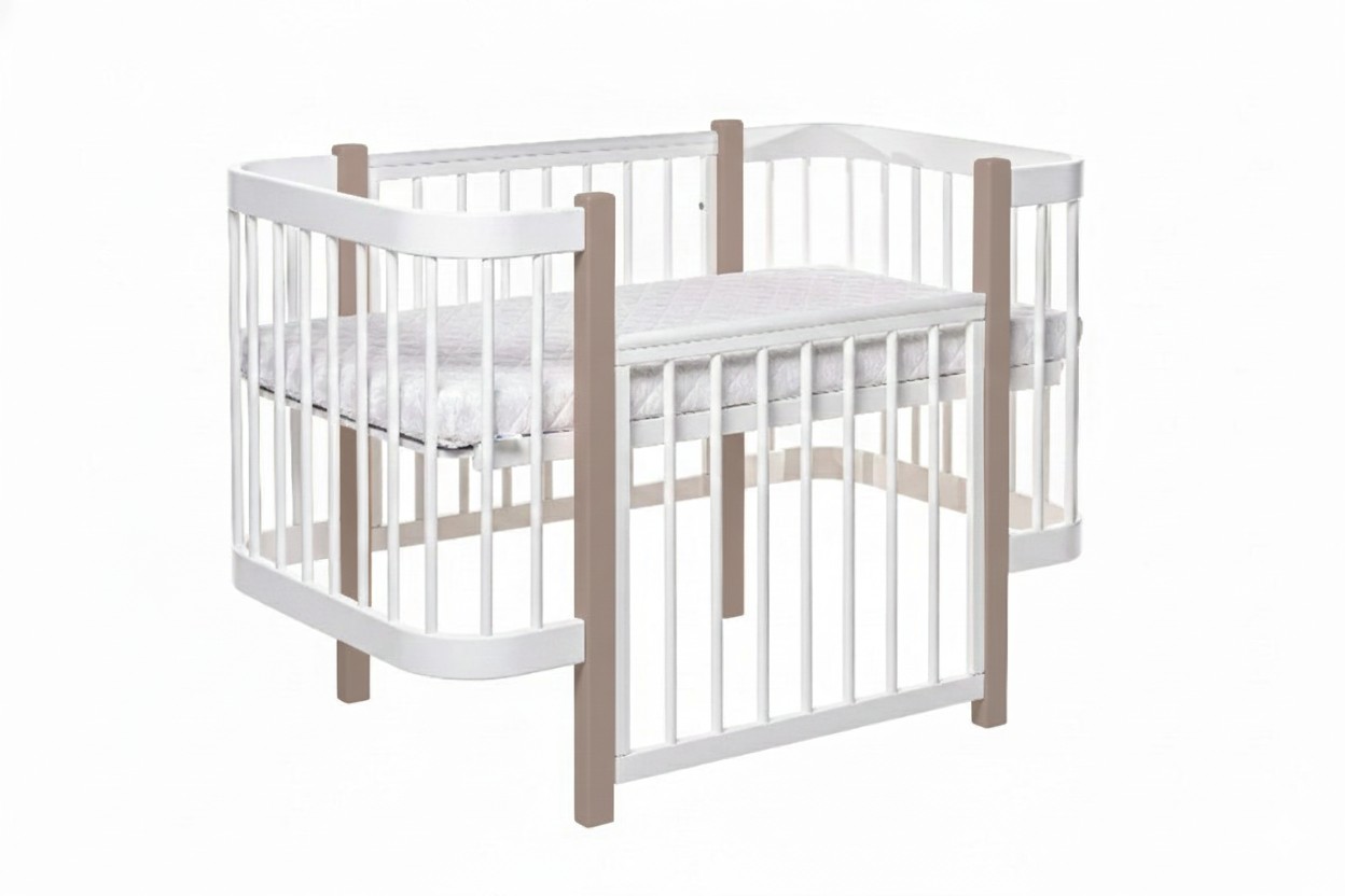 Beebivoodi ELIN – cappuccino/valge - Pilt 4