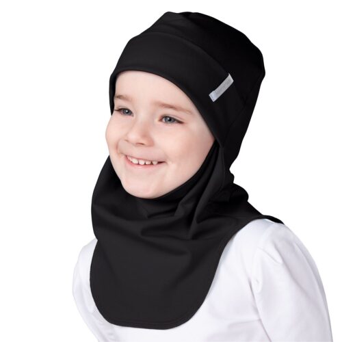 Black, two-layer cotton balaclava