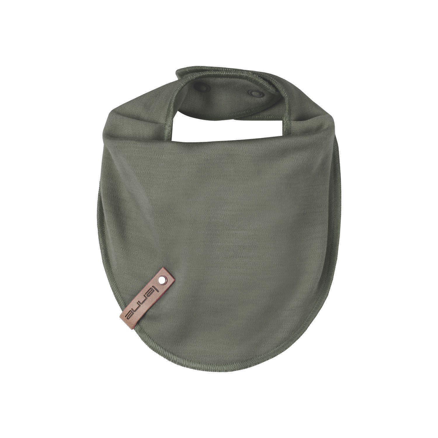 Laste meriinovillane kaelussall – khaki/roheline - Pilt 2