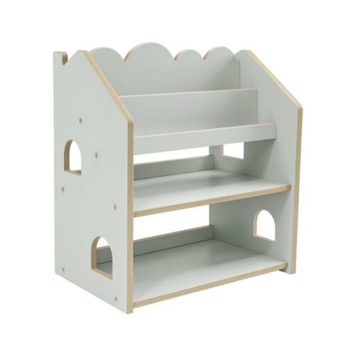 MeowBaby Montessori MDF-majakujuline raamaturiiul - Mündiroheline